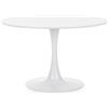 Tavolo pranzo tondo Ø 120 x h75 cm top in mdf struttura in acciaio BLOOM Bianco