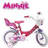 Denver Bicicletta Per Bambini 14" Disney Minnie Con 2 Freni, Cestino E Portabambola Denver 36621 - Biciclette E Tricicli