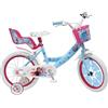 Denver Bicicletta Per Bambini 16" Disney Frozen Con 2 Freni, Cestino E Portabambola Denver 36584 - Biciclette E Tricicli