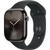 Apple Watch Series 10 Serie 10 GPS + Cellular 46mm Cassa in Titanio color Ardesia con Nero Sport Band - M/L