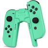 OFFCUP Impugnatura di Ricarica, Joycon per Nintendo Switch NS/Switch OLED, Charging Grip con Indicatore Led, Impugnatura Caricatore per Controller a Forma di V Accessori, USB di Tipo C(Verde Chiaro)