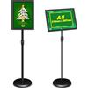 Mutualsign A4 Supporto Espositore Regolabile Poster Supporto da Pavimento Segno Avviso del Supporto, Il Porta Poster in Alluminio può Sostituire Rapidamente i Poster（Nero）