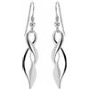 Tuscany Silver Orecchini pendenti a cucchiaio intrecciato da donna in argento sterling