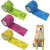 Mikiuly Benda,4 Pezzi Vet Wrap Pet Bendaggio Autoadesivo,Pet Bende Coesive,Bendaggio Autoadesivo per Animali Domestici,Gatti Autoadesiva Benda,Elastica, Bendaggi Autoadesivi per Gatti, Cani, Polsi, Caviglie