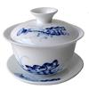 honeylive Gaiwan - Tazza da tè cinese in porcellana Kung Fu Sancai Tureen, 113,4 g, con piattino e coperchio (A)