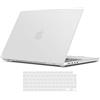 TECOOL Cover per MacBook Pro 16 Pollici M4 M3 M2 M1 Pro/Max 2021-2024 (A3403 A3186 A2991 A2780 A2485), Custodia Rigida Protettiva Sottile in Plastica e Copritastiera UE, Traslucido