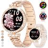 ESFOE Smartwatch Donna,1.19 AMOLED Orologio Smartwatch Donna con Chiamate Whatsapp,Orologio Fitness 120+ Sportive,Ciclo Mestruale,Cardiofrequenzimetro Sonno,IP68 Impermeabile Smart Watch Or Rosa