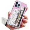 Rnrieyta Miagon Glitter Fiore Custodia per iPhone 15 PRO Max,Cerniera Pelle PU Portafoglio Cover con Porta Carte Magnetico Supporto per Auto Silicone Trasparente