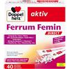 Doppelherz aktiv Ferrum Femin, Integratore Ferro + Vitamine, 40 Porzioni