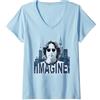John Lennon Donna John Lennon - Cielo Maglietta con Collo a V