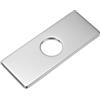 QUARKZMAN 6 Pollici Copertura Foro Rubinetto Lavandino, Piastra Deck Quadrata in Acciaio Inossidabile Rubinetto Lavandino Piastra per 1 o 3 Fori Cucina Bagno Lavandino, Argento