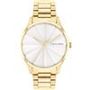Calvin Klein Orologio Analogico al Quarzo Per Uomo e Donna Collezione CK BURST con Cinturino in Acciaio Inossidabile di Colore Dorato - 25200232