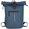 Lekeinchi Zaino impermeabile per computer portatile da 17 pollici, per uomini e donne, design leggero con parte superiore arrotolabile per scuola, viaggi, lavoro, lavoro e campeggio, Blu, 30x18x45cm,