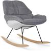 Child Home Sedia A Dondolo Childhome Per Allattamento Bianco e grigio