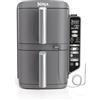 Ninja Double Stack XL Air Fryer - Friggitrice ad aria calda con termometro digitale, 9,5 l, verticale con quattro impostazioni di cottura, 2 livelli di cottura e 2 livelli, 6 funzioni di cottura, 8