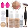 Hilareco PHOERA Foundation, PHOERA Contour Palette Tonalità con Highlighter & Bronzer & Rouge, Fino a 24 ore di tenuta fresca (102+104+ #002 Contour/Nude+Buff Beige+#002, 340 g (confezione da 1))