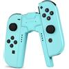 OFFCUP Impugnatura di Ricarica, Joycon per Nintendo Switch NS/Switch OLED, Charging Grip con Indicatore Led, Impugnatura Caricatore per Controller a Forma di V Accessori, USB di Tipo C(Azzurro)