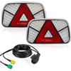 SPARKMOTO Kit Luci Rimorchio LED 13 Poli Per Auto 12V, Illuminazione Fanali Posteriore Di Camion Con Cavo 5 M Precablato Spina 13 Pin,Fanale Posteriore Rimorchio LED Omologato E-Mark
