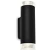 Briloner - Lampada da parete a LED per esterni, lampada da parete a LED nera, protezione dagli spruzzi d'acqua IP44, luce bianca neutra 4000K, GU10 inclusa.