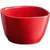 Emile Henry Insalatiera piccola in ceramica prodotta in Francia, 19,1 x 19,1 x 11,4 cm, 0,5 l, colore: Borgogna