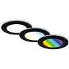 BRILONER - Set di 3 luci da incasso LED a soffitto, luci da incasso RGB CCT, faretto da incasso LED per bagno, faretto da incasso per bagno IP65, nero, 92x45 mm (DxH)