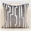 Alerfa 45 x 45 cm Grigio Geometrico Argento Cuoio A Righe Federa Europea di Lusso Cuscino Cuscino Decorativo per Divano Soggiorno Camera Da Letto Auto 45 x 45 cm