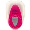 Vaessen Creative 21437-058 - Perforatrice a Forma di Cuore, 5 cm, Grande, 1 Pezzo, Fino a 160 G/M², per Carta e Scrapbooking, Colore: Bianco/Rosa