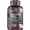 WeightWorld Maca Peruviana Vegana, 1 Capsula al Giorno (Scorta 6 Mesi), Estratto 100:1, 180 Capsule di Maca Nera Complex con L Arginina, Zinco, Panax Ginseng, Pepe Nero, Privo di Magnesio Stearato, Senza Glutine