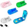 NVGVUP Tagliapillole, 5 Pezzi Taglia Pastiglie di Precisione, Separatore di Pillole Portatile con Lama e Scomparti per Conservazione, per Pillole Piccole e Pillole Grandi