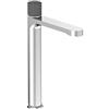 Andemen 19B03HC 2HG - Rubinetto monocomando per lavabo, canna alta per bagno, finitura cromata con leva in cemento. Collezione Honolulu