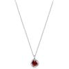 immobird Collana Donna in Argento Sterling 925 con Rubino di Ipoallergenici Collana per Eleganti Regali per Donna 40+5cm