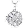 EUDORA Harmony Ball Collana Chiama Angeli Gravidanza con Albero della Vita, CZ con Collana con Ciondolo Medaglione a Forma di Carillon Musicale per Donna, Regalo di Gioielli, Catena da 76 cm e 114 cm