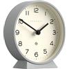 Newgate® M Orologio da scrivania Mantel Echo | Design moderno a tondo | Grigio raffinato | Numeri facili da leggere | Stile contemporaneo per scrivania, tavolo, mensola o comodino