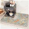LuminaryLair Tappetino Macchina Caffeina, 40 x 50cm Tappetino da Caffè ad Asciugatura Rapida, Scolapiatti Tovagliette diatomee, Assorbente Scolapiatti Morbido Cucina, per Cucine, Lavelli E Bagni (Floreale)