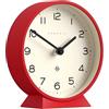 Newgate® M Orologio da scrivania Mantel Echo | Design moderno a tondo | Rosso | Numeri facili da leggere | Stile contemporaneo per scrivania, tavolo, mensola o comodino