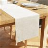 Encasa XO Encasa Runner da Tavola | Velluto Goffrato | Dimensioni 32x150 cm | Colore Crema con Poliestere Premium - Lavabile in Lavatrice