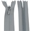 Aerzetix - C60947 - Set di 20 Cerniere Invisibili 18cm - Colore: Grigio - Non separabili con tiretto Palla da Rugby Materia inestensibile - Cerniera Lampo
