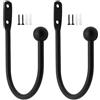 DXLing 2 Pezzi Metal Holdback Tenda Ganci Fermatende Moderni Gancio per Tenda Metal Holdback Cristallo Tenda Fermatenda Metallo Supporto Parete Gancio Fermatende Decorativi - Nero