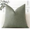 Artscope 1 Pezzi Federe per Cuscini in Finto Lino Minimalista Copricuscini Decorativo per Domestica Soggiorno Camera da Letto Divano 60x60cm, Grigio Verde