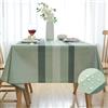 Arwllzz Tovaglia Moderna Quadrata Antimacchia Copritavolo Cotone Lino 140x140 Verde Elegante Tovaglie Rettangolari Table Cloth per Giardino Cucina Soggiorno Verde Chiaro Tavolo da Pranzo
