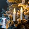 FREEPOWER 30 candele a LED per albero di Natale, 15 m, con telecomando, timer tremolante, luce bianca calda, dimmibili, a batteria, per esterni, impermeabili