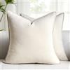 Velvhom Federe per Cuscini in Cotone e Lino Copricuscini Quadrate Grigio Chiaro 40 x 40 Decorazioni per Divani, Soggiorno, Letto, Sedie, Sedie da Pranzo, Camera da Letto, Mobili da Giardino Set di 2
