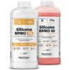 Reschimica R PRO 10 - Gomma siliconica per stampi morbidi 1:1, atossica e facile da usare, Confezione 2 KG (1 kg A + 1 kg B)