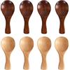 Colrid 8 Pezzi Mini Cucchiai per Sale in Legno, Mini Cucchiaio per Alimenti, Cucchiaio di Legno Piccolo, 2 Colori, per Vasetti di Marmellata, Spezie, Zucchero, Miele, Caffè, Gelato, Latte in Polvere