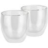 Buddy´s Bar - Barista Edition - Set di 2 bicchieri da caffè/tè a doppia parete/vetro termico, lavabili in lavastoviglie, diametro 8,5 cm, altezza 8,5 cm, 230 ml