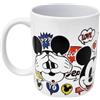 Disney Tazza da Thè Mug in Ceramica Topolino Mickey Mouse 24 cl Misura 8,5x7,5 cm Idea Regalo