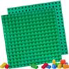 SUPRROW 2 pannelli compatibili con piastre Duplo, grande piastra da costruzione 25,5 x 25,5 cm, per giocattoli creativi prescolari, colore verde