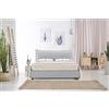 EVERGREENWEB MATERASSI & BEDS EVERGREENWEB Letto Matrimoniale con Contenitore 160x195 cm Elegante Struttura Letto Imbottita, Rete a doghe in Legno Inclusa, Moderna Testiera Rivestimento SFODERABILE Tessuto Grigio Chiaro Mod. ARLES