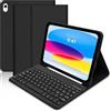 KTOITION Custodia Tastiera per iPad A16 11/10 Generazione,Cover iPad A16 11/10 Generazione con Bluetooth Tastiera (11/10.9 Pollici, 2025/2022), Italiano QWERTY,con Portapenna, Nero