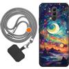 vingarshern Cover Huawei Mate 20 Lite Custodia in Silicone Sottile,Huawei Mate 20 Lite Cover Antiurto Con Motivo,Huawei Mate 20 Lite Case Silicone Con Catena/Cordino per Cellulare,Modèle*06